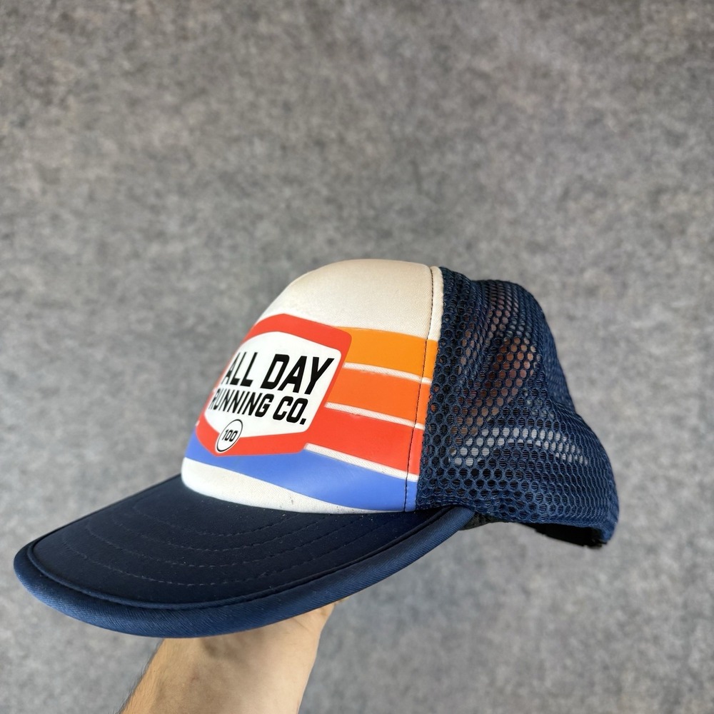 All Day Running Co Legacy Hat Trucker Retro Cap Blue Adjustable Outdoor - Picture 4 of 6